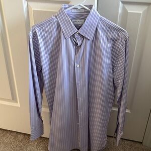 New Without Tags John W. Nordstrom Lavender Striped Dress Shirt, size 15.5 32/33